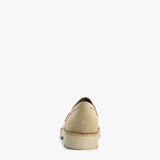 Dames loafers taupe