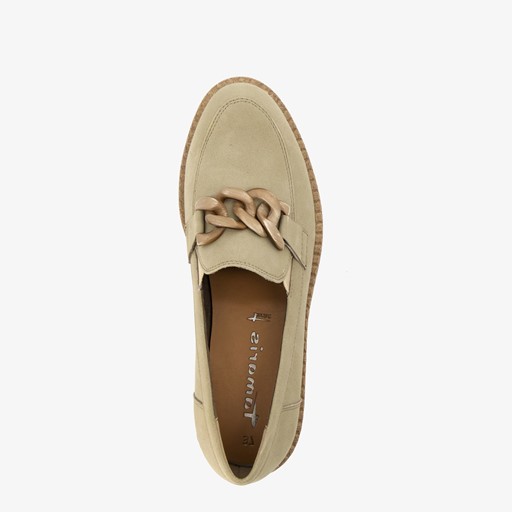 Dames loafers taupe