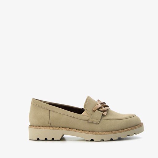 Dames loafers taupe