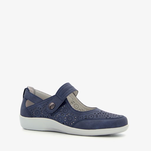 Dames ballerina's met klittenband