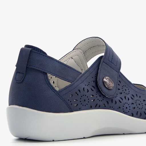 Dames ballerina's met klittenband