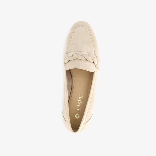 Dames loafers beige