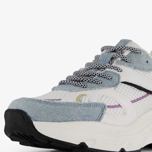 Dames dad sneakers met denim details