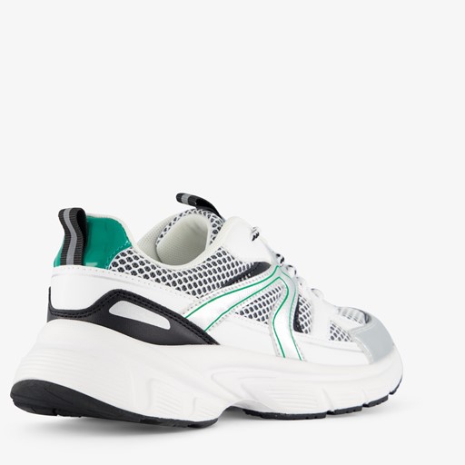 Dames dad sneakers wit zilver