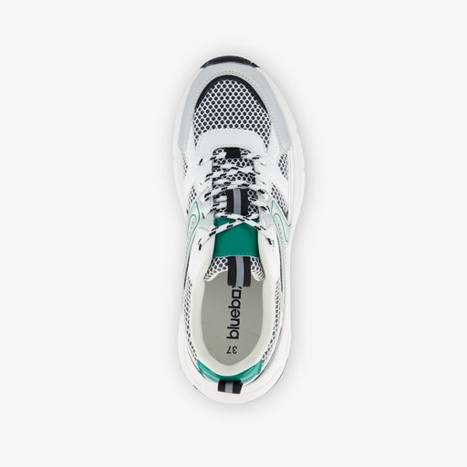 Dames dad sneakers wit zilver