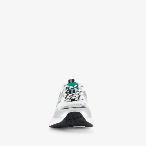 Dames dad sneakers wit zilver