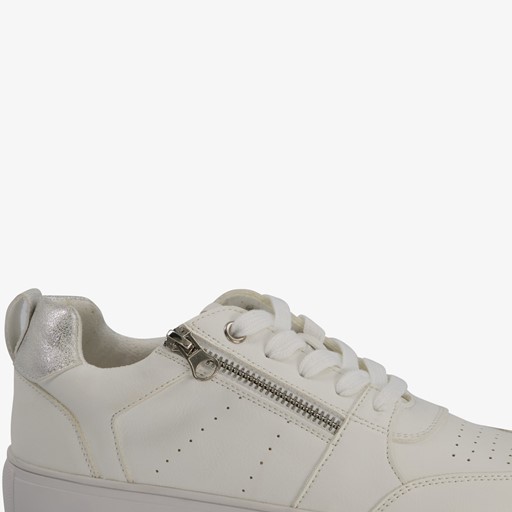 Dames sneakers wit met rits