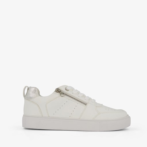 Dames sneakers wit met rits