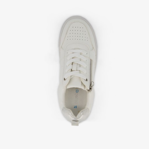 Dames sneakers wit met rits