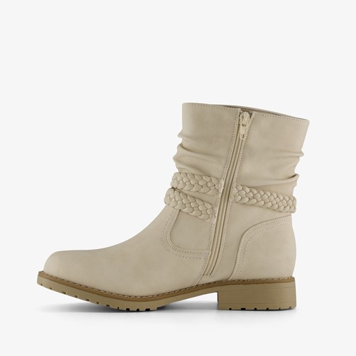 Dames enkellaarsjes beige