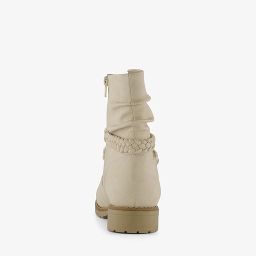 Dames enkellaarsjes beige