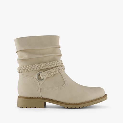 Dames enkellaarsjes beige