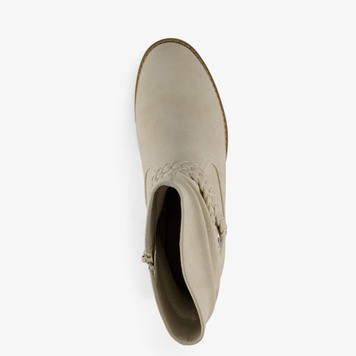 Dames enkellaarsjes beige