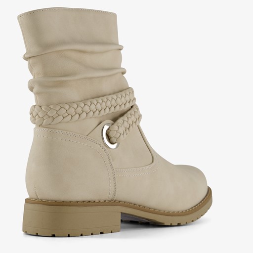 Dames enkellaarsjes beige