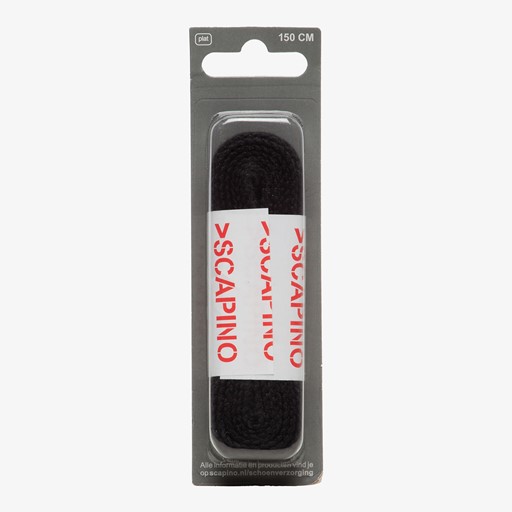 Zwarte veters plat 150 cm