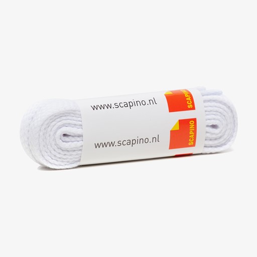 Witte veters plat 150 cm