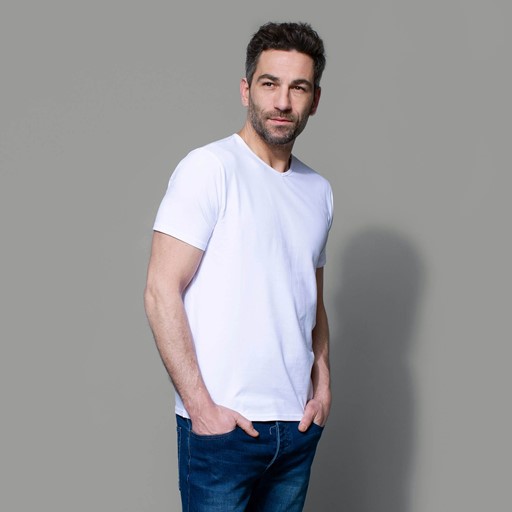 Heren T-shirt katoen/elastaan