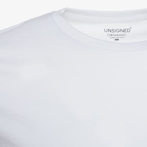 Heren T-shirt wit katoen ronde hals