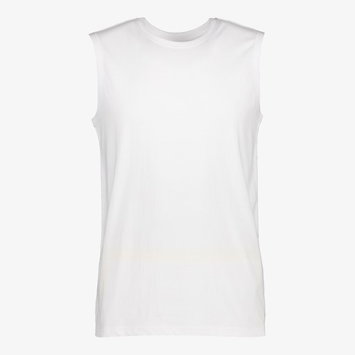 Heren singlet wit katoen