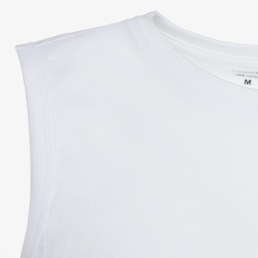 Heren singlet wit katoen