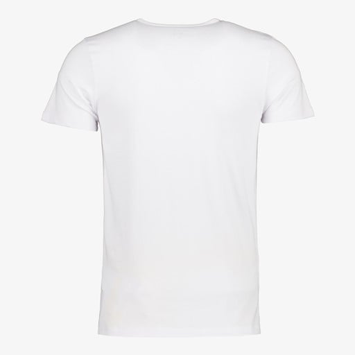Heren T-shirt wit v-hals
