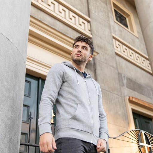 Heren sweatvest grijs