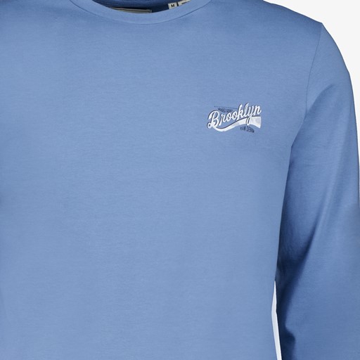 Heren longsleeve shirt lichtblauw