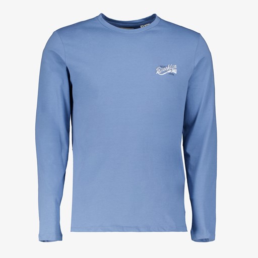 Heren longsleeve shirt lichtblauw
