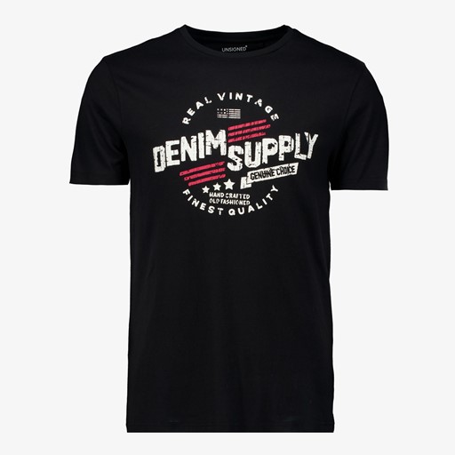Heren T-shirt zwart met opdruk
