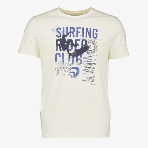 Heren T-shirt wit met surfer