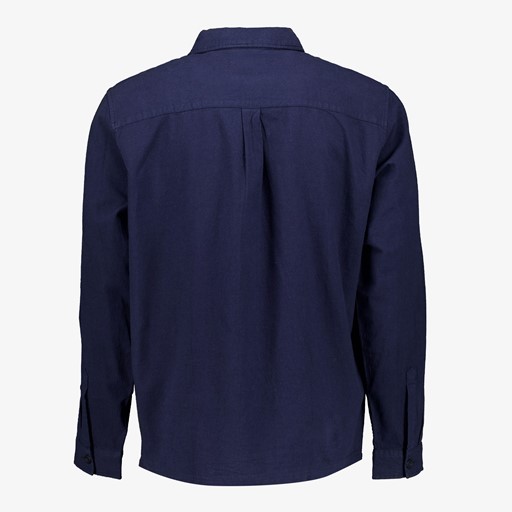 Heren overhemd donkerblauw