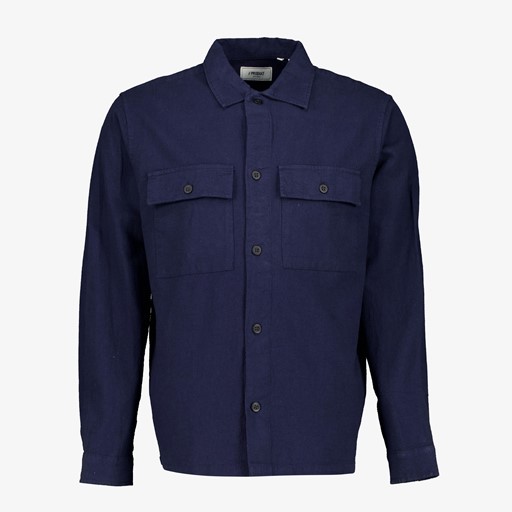 Heren overhemd donkerblauw