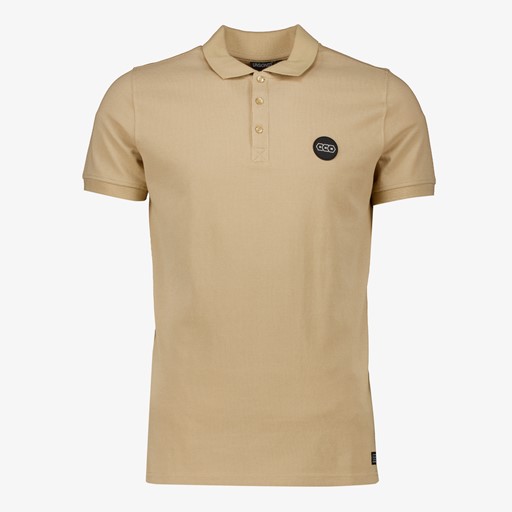 Heren polo beige