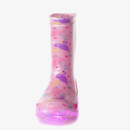 Kinder regenlaarzen flamingo met lichtjes