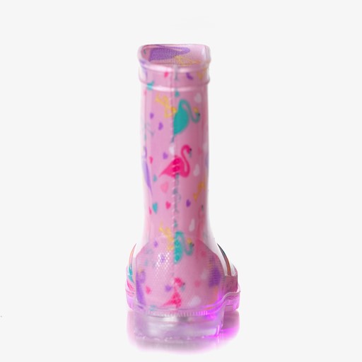 Kinder regenlaarzen flamingo met lichtjes