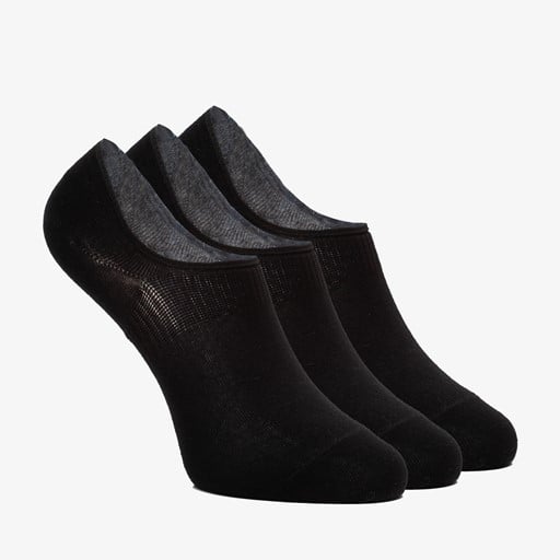 3 paar sneakersokken zwart met antislip gedeelte