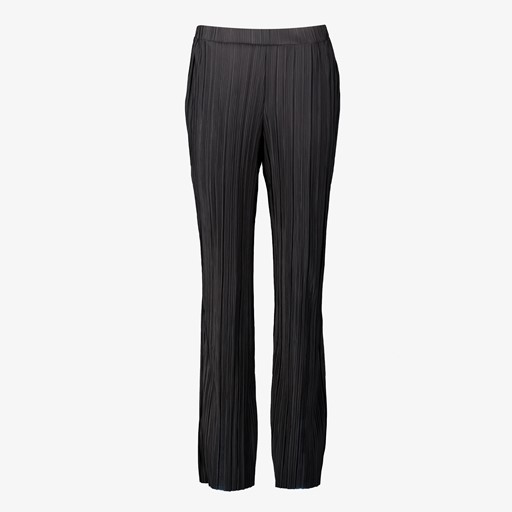 Dames plissé pantalon zwart