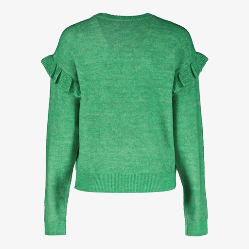 Dames trui met ruches groen