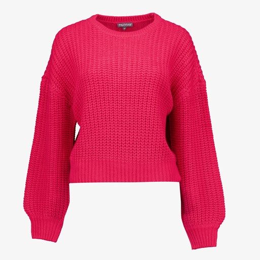 Gebreide dames trui roze