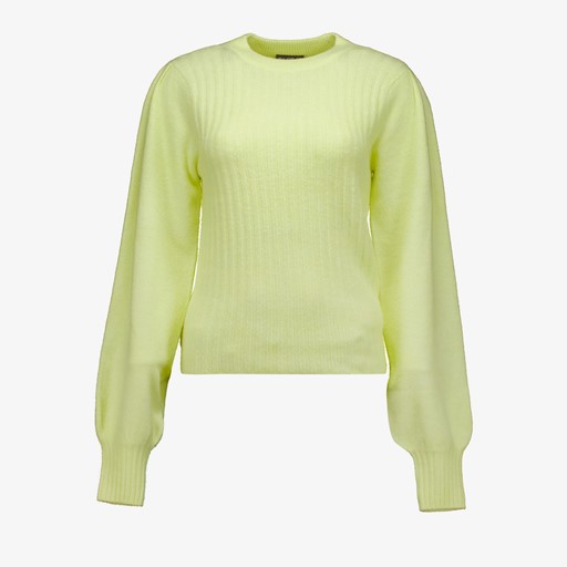 Gebreide dames trui geel