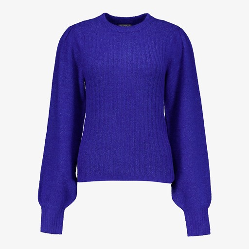 Gebreide dames trui donkerblauw