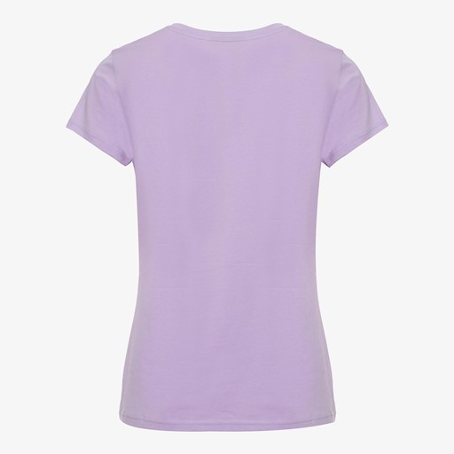 Dames T-shirt paars met rozen
