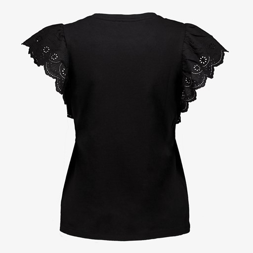 Dames top zwart met vlindermouwen