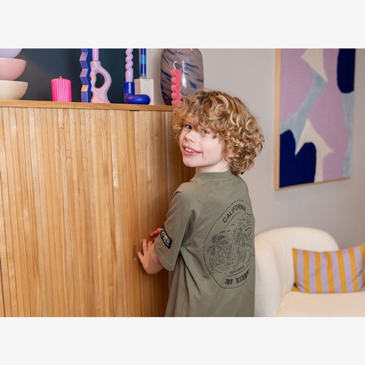 Jongens T-shirt groen met backprint