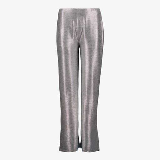 Dames broek zilverkleurig