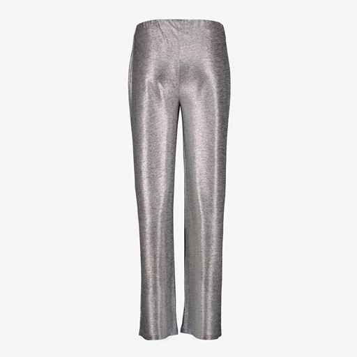 Dames broek zilverkleurig