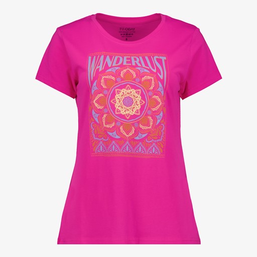 Dames T-shirt fuchsia roze