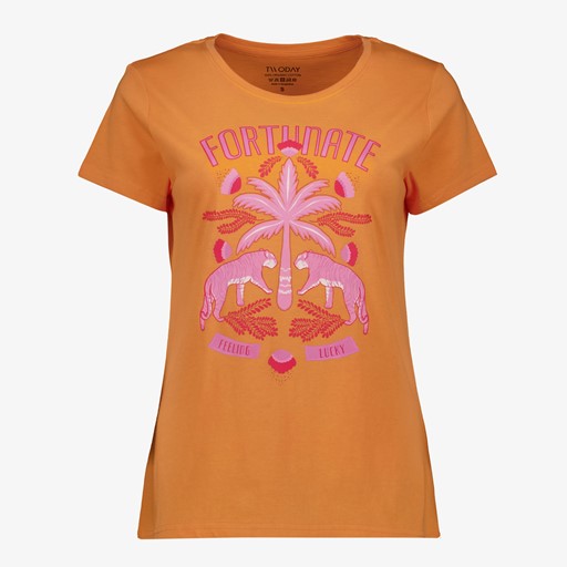 Dames T-shirt oranje