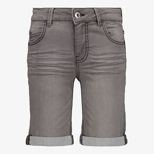Jongens denim short grijs