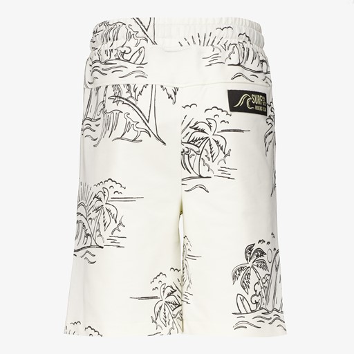 Jongens short beige met palmbomen